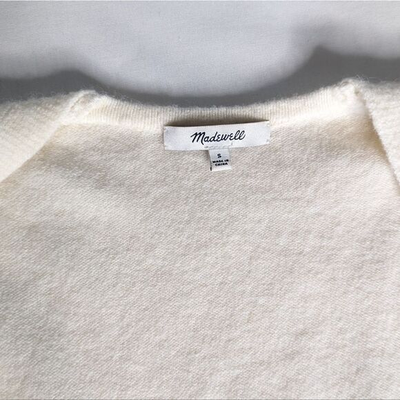 Madewell Ryder Stripe Cardigan Cream Pink Block Color Stripped Sweater Size S - Picture 4 of 7